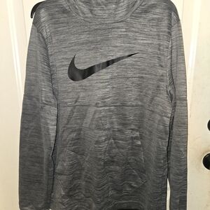 Nike Heather Gray Pullover with Black Swoosh